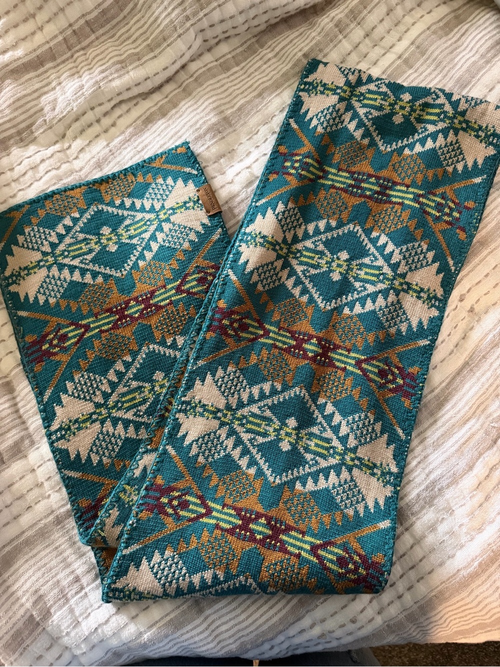 Pendleton knit wool scarf
